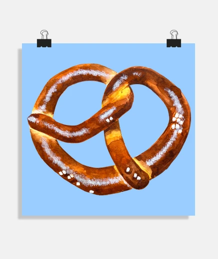 Poster bretzel alsacien recette poster atelier boulangerie stand salon affiche 