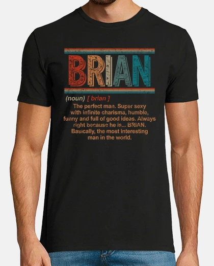 T-shirt brian definition shirt adult definition first name brian mens tshirt funny definition tee gift for h