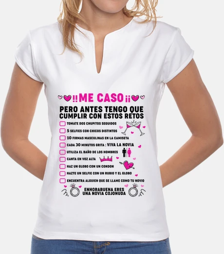 T-shirt bride bachelorette party challenges