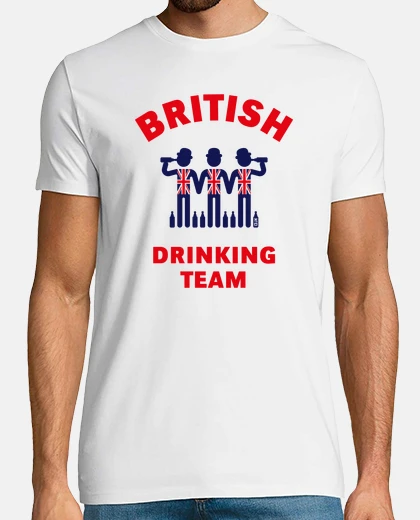 T-shirt British Drinking Team Booze Beer Alcoho