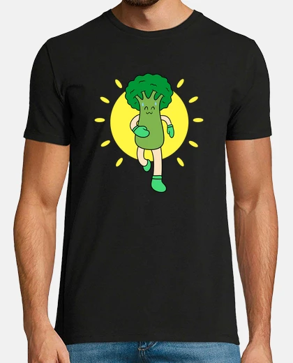 T-shirt broccoli divertenti che fanno jogging