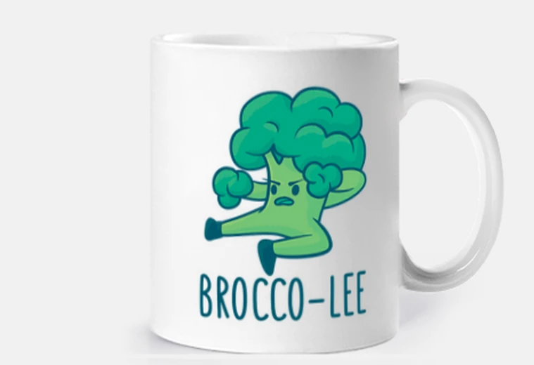 Cup broccoli, karate humor, ketogenic, keto, gardening,