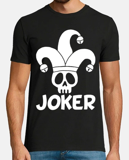 Camiseta bromista blanco y calavera