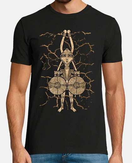 T-shirt bronzetto sardo guerriero 4occhi sughero