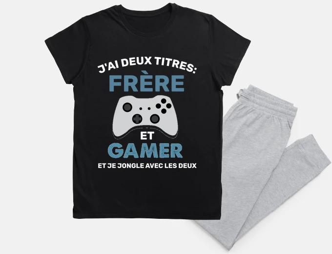 Pyjama brother gamer humor gaming geek gift
