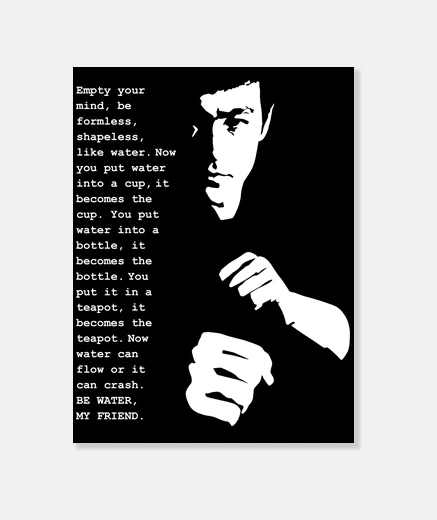 Stampa bruce lee - essere water il mio amico