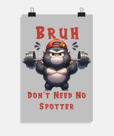 Poster Bruh Weightlifter