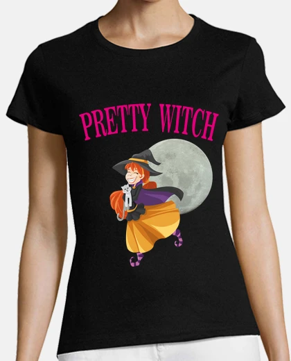 Playera bruja guapa  con luna