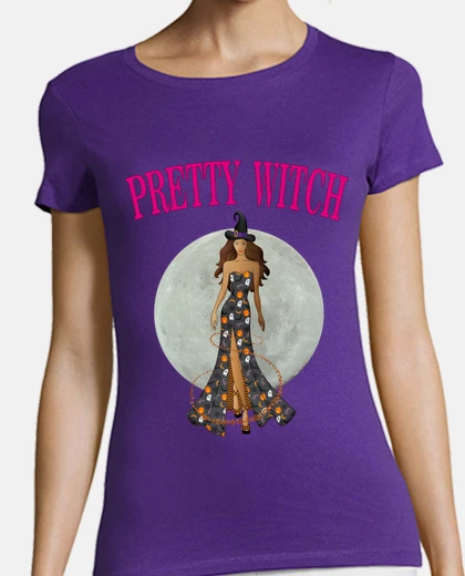Playera bruja guapa  con luna