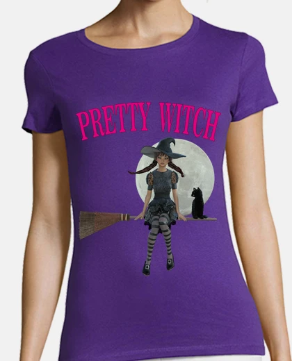 Playera bruja guapa  con luna