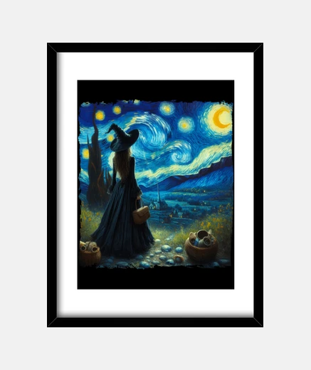 Cuadro BRUJA NOCHE ESTRELLADA VAN GOGH
