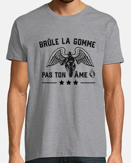 Tee-shirt Brûle la gomme humour motard