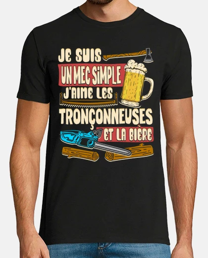 Tee-shirt Bucheron Homme Bucheronnage Humour