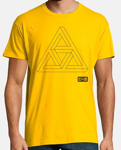 T-shirt buco nero impossibile di sierpinski