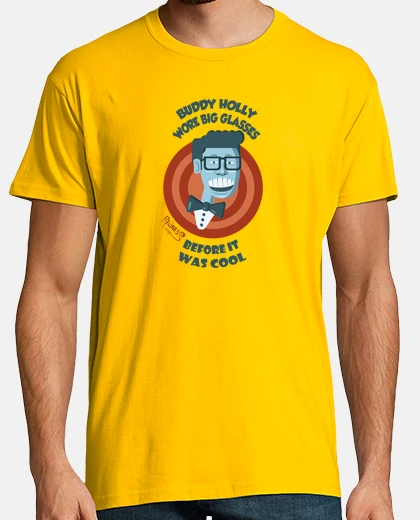 Camiseta Buddy Holly wore  glasses (camisetas chico y chica)