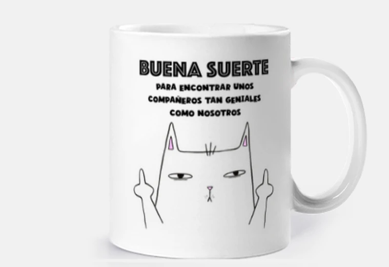 Taza Buena suerte en tu nuevo trabajo