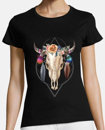 Tee-shirt buffle géométrique crâne de buffle