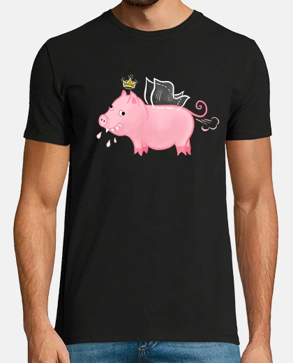 T-shirt buffo maiale fata scoreggia