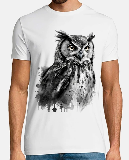 Camiseta búho real a la luz de la luna encantada interactiva