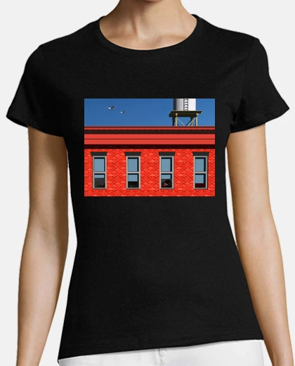 T-shirt building rosso