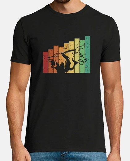 T-shirt bull bear day trader investor broker stock market