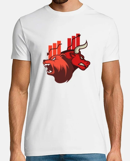 T-shirt bull bear day trader investor broker stock market