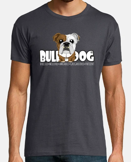 T-shirt bull dog - dg big head (tigrato)