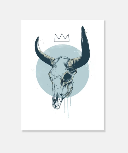 Wall bull skull