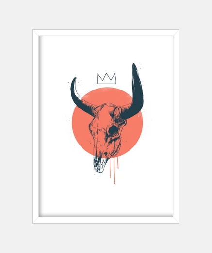 Framed Bull Skull II