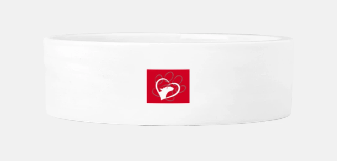 Mascotas bull terrier footprint red heart