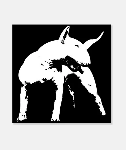 Wall bull terrier pop art style