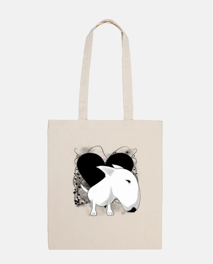 Bag bull terrier vintage heart