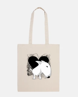 bull terrier vintage heart