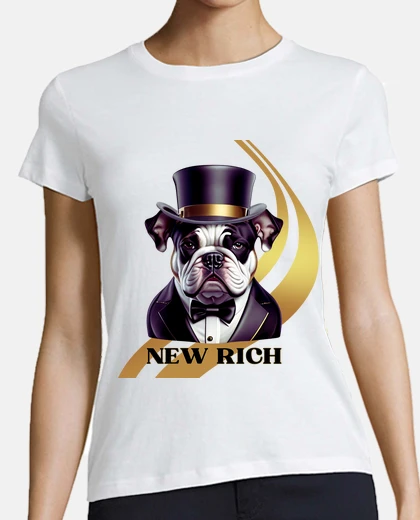 Playera Bulldog de frac, el perro más rico 