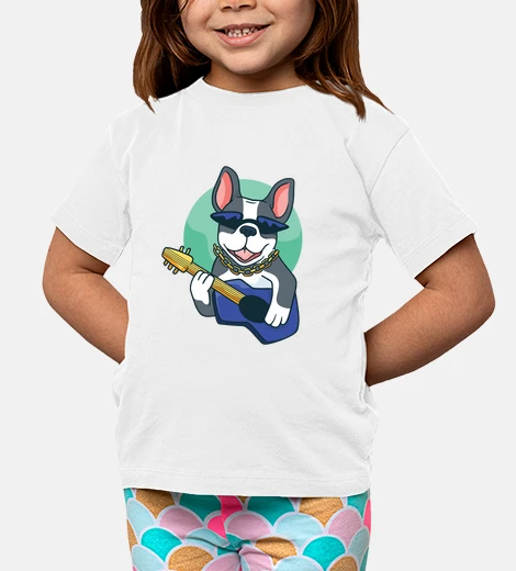 Kids bulldog guitarist