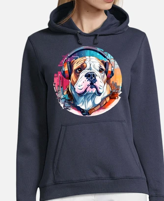 Felpa bulldog inglese mondo animale cane da c tostadora