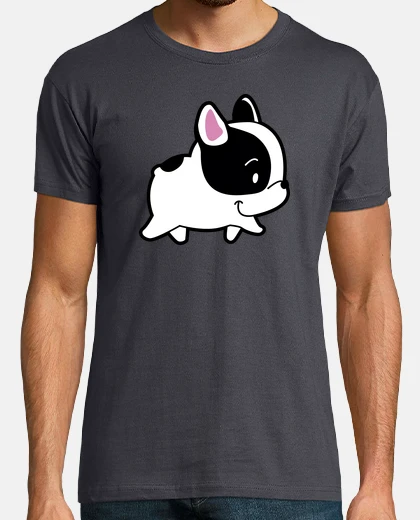 T-shirt bulldog walking