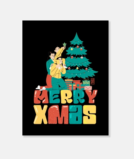 Stampa buon Natale family più