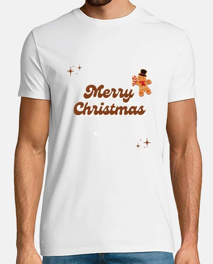 T-shirt buon natale omino di pan di zenzero gro