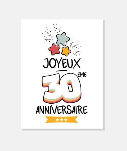 Stampa buon trentesimo compleanno