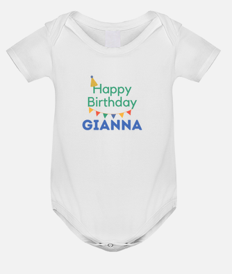 Body neonato buon compleanno gianna