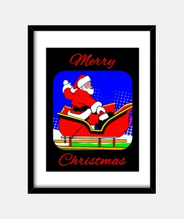 buon natale pop art rosso e blu