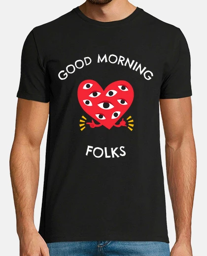 T-shirt buongiorno gente disegno del cuore
