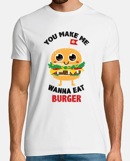 T-shirt burger bianco