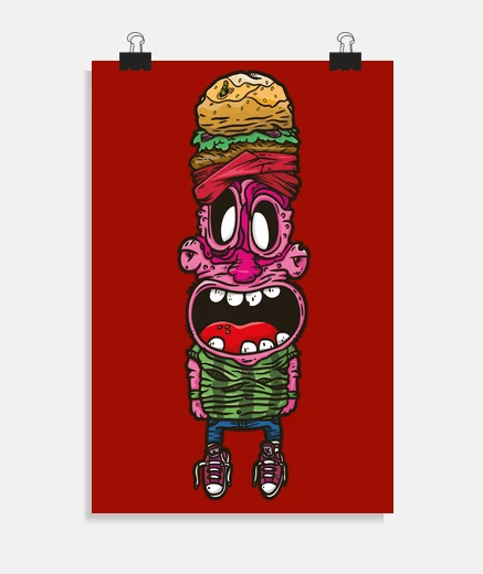 Póster burguer man