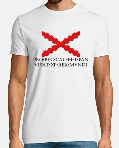 T-shirt burgundy cross monarchy