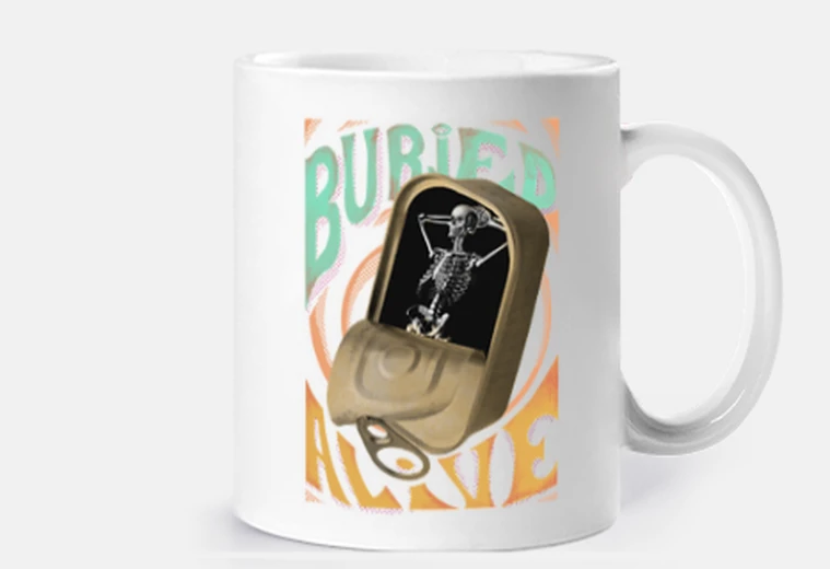 Cup buried alive