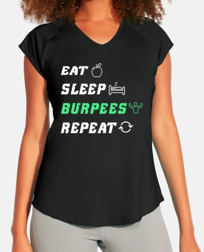 T-shirt burpees training fitness workout