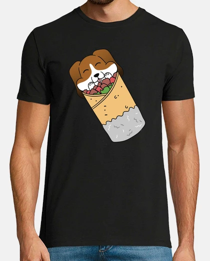 T-shirt burrito di basset hound