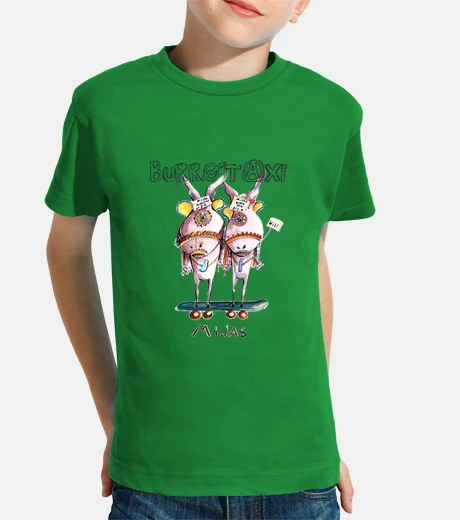 Ropa BURRO TAXI camiseta verde niños